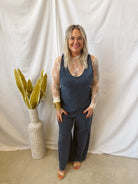 Mineral Wash Denim Jumpsuit-Jumpsuits & Rompers-mono b-The Silo Boutique, Women's Fashion Boutique Located in Warren and Grand Forks North Dakota