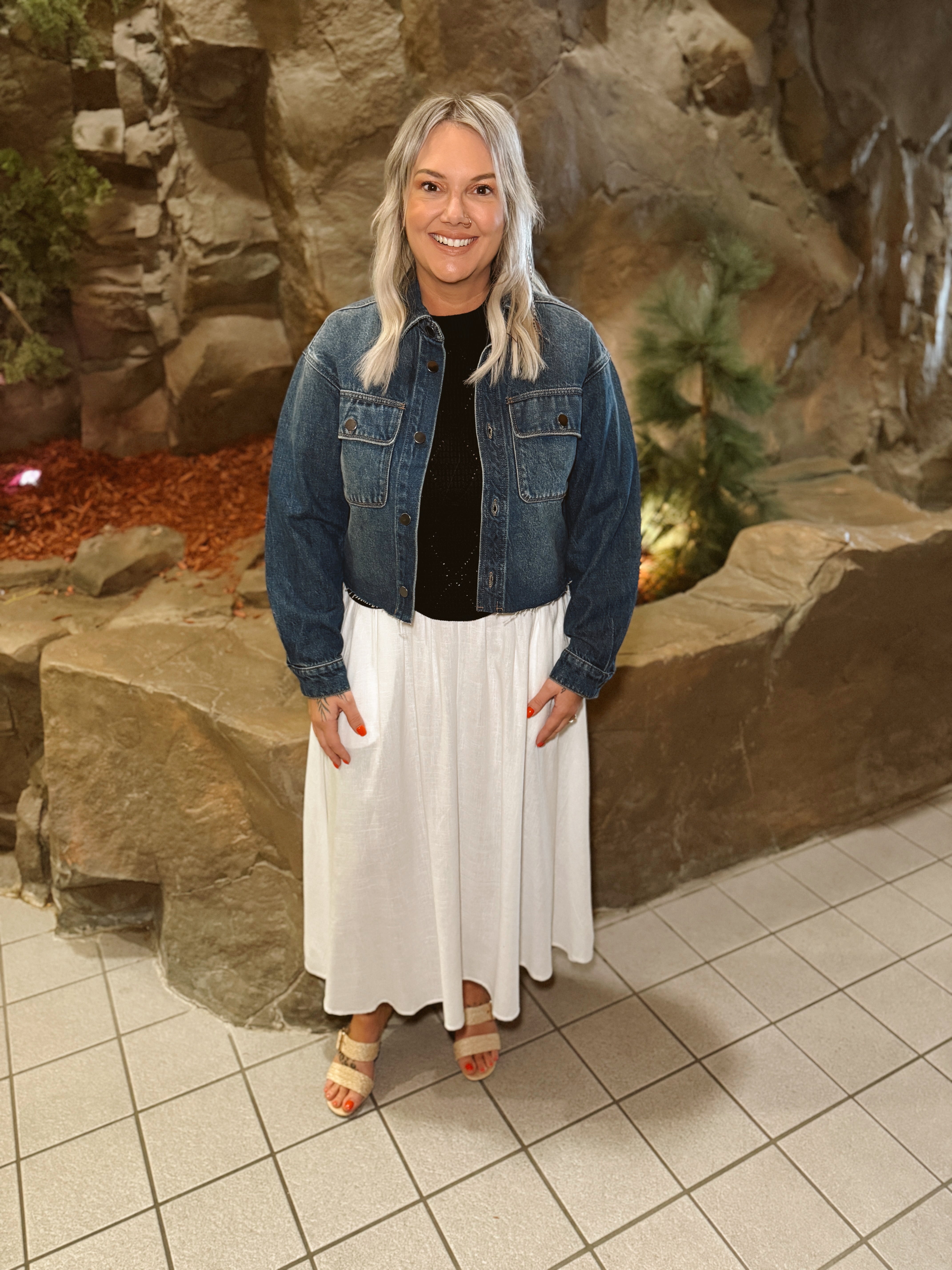 White Pleats Skirt-Skirts-staccato-The Silo Boutique, Women's Fashion Boutique Located in Warren and Grand Forks North Dakota