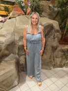 Washed Tencel Jumpsuit-Jumpsuits & Rompers-mystree-The Silo Boutique, Women's Fashion Boutique Located in Warren and Grand Forks North Dakota