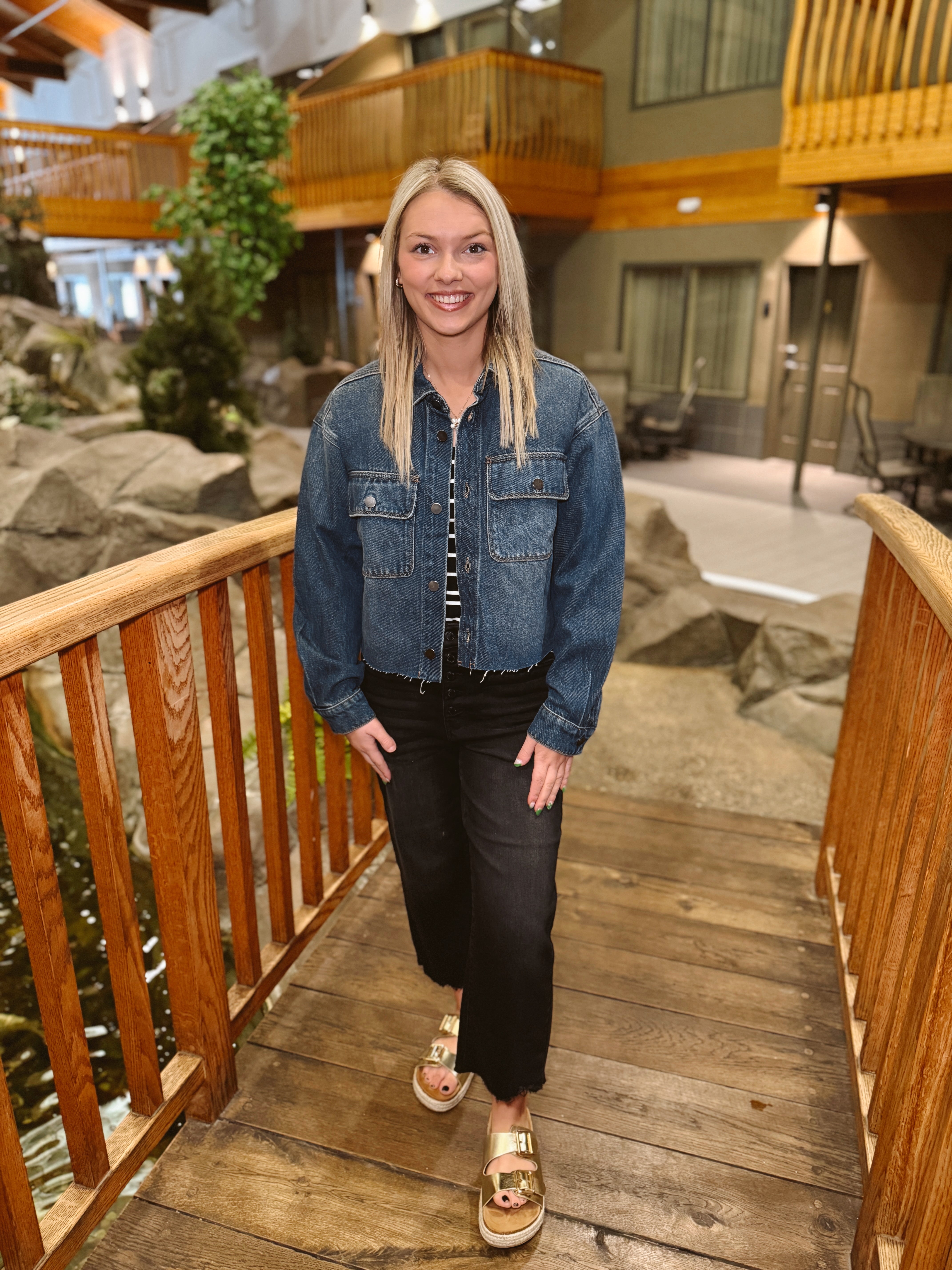 Judy Blue Black Raw Hem Crop Wide Jeans-Jeans-judy blue-The Silo Boutique, Women's Fashion Boutique Located in Warren and Grand Forks North Dakota