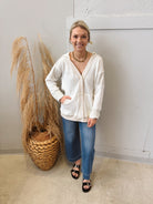 Oatmeal Mix Hoodie Cardigan-Cardigans-mystree-The Silo Boutique, Women's Fashion Boutique Located in Warren and Grand Forks North Dakota