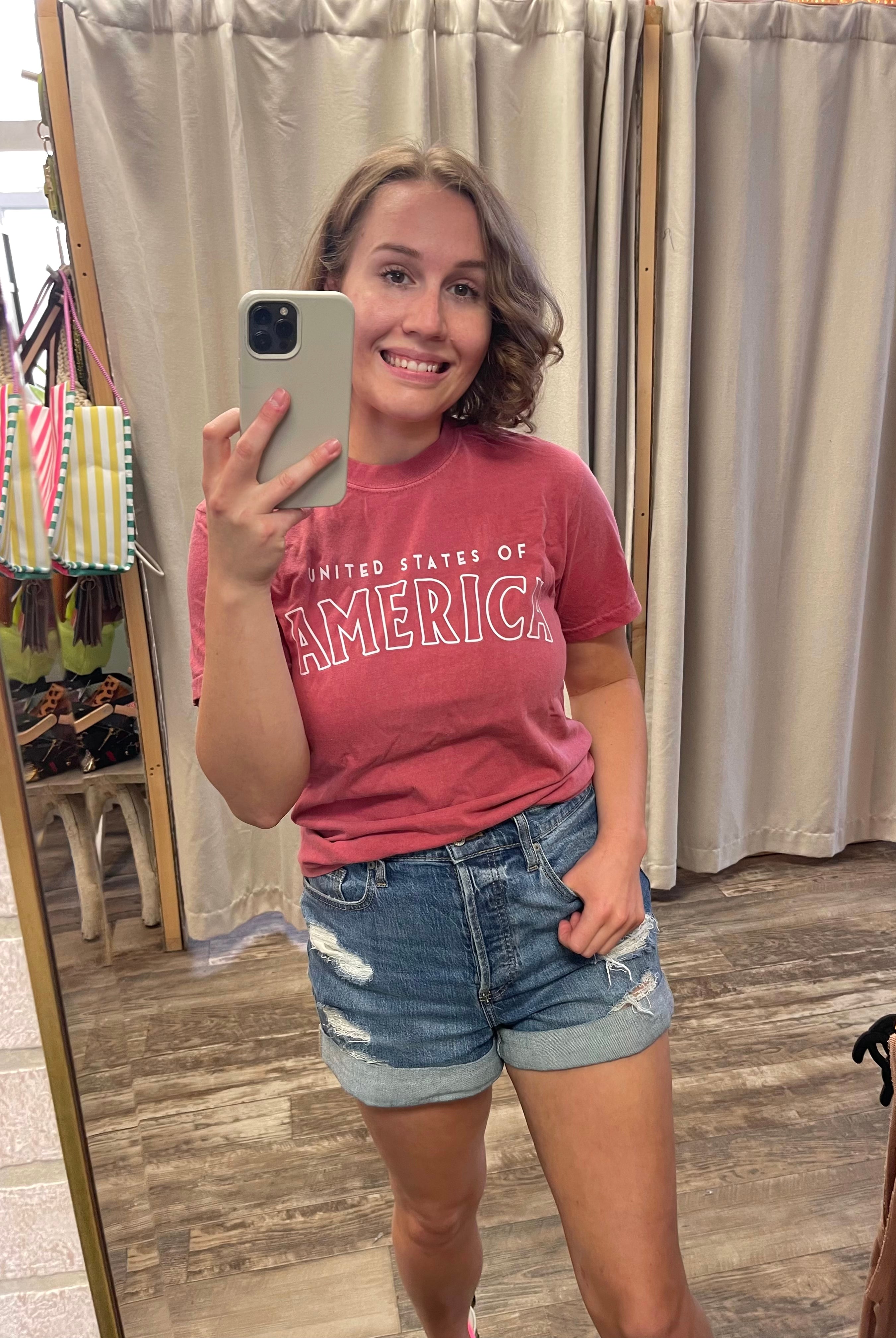 United States of America Tee-Final Sale-Graphic Tees-destash-The Silo Boutique, Women's Fashion Boutique Located in Warren and Grand Forks North Dakota