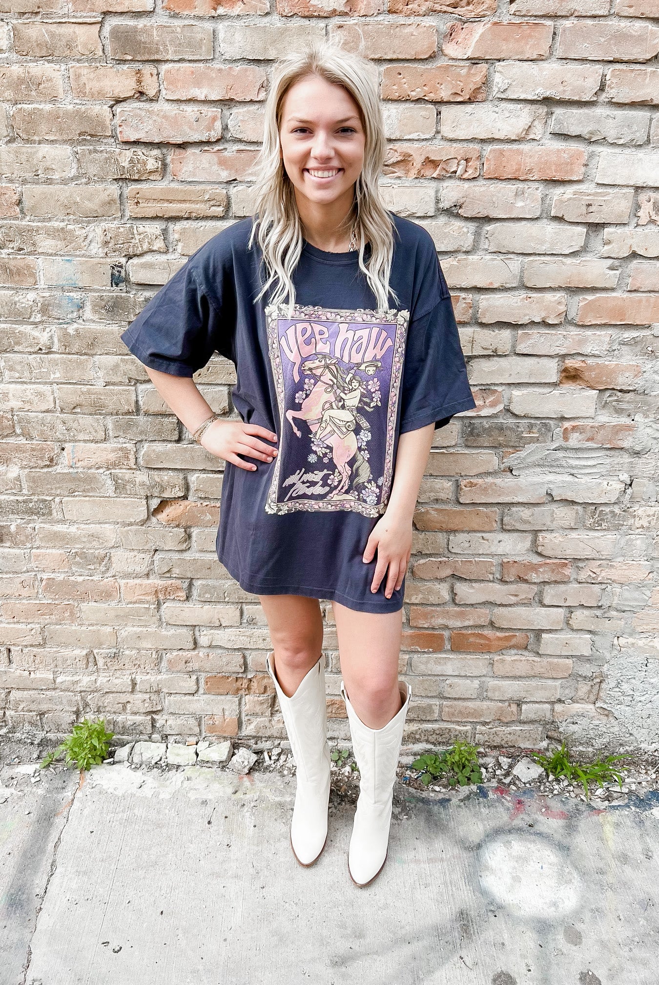 Wild West Yee Haw Tee-Graphic Tees-zutter-The Silo Boutique, Women's Fashion Boutique Located in Warren and Grand Forks North Dakota