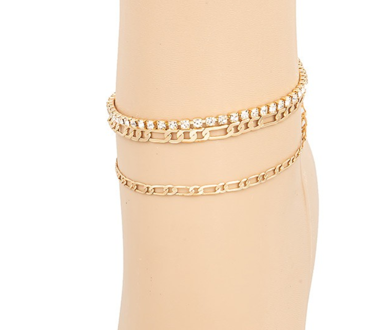 Gold Chain Anklet-Ankle Bracelets-Fame-The Silo Boutique, Women's Fashion Boutique Located in Warren and Grand Forks North Dakota