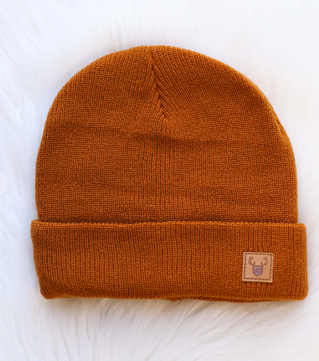 Panache Tobacco Deer Beanie Hat-Beanies-panaache-The Silo Boutique, Women's Fashion Boutique Located in Warren and Grand Forks North Dakota