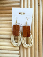 Fame Rattan Earrings-Earrings-Fame-The Silo Boutique, Women's Fashion Boutique Located in Warren and Grand Forks North Dakota