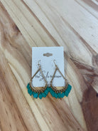 Worn Teal Earrings-Earrings-so hot-The Silo Boutique, Women's Fashion Boutique Located in Warren and Grand Forks North Dakota