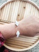 White Adjustable Bracelet-Bracelets-Dallas Market-The Silo Boutique, Women's Fashion Boutique Located in Warren and Grand Forks North Dakota