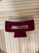 Velvet Blocked Hair Clip-Hair Accessories-wall to wall-The Silo Boutique, Women's Fashion Boutique Located in Warren and Grand Forks North Dakota