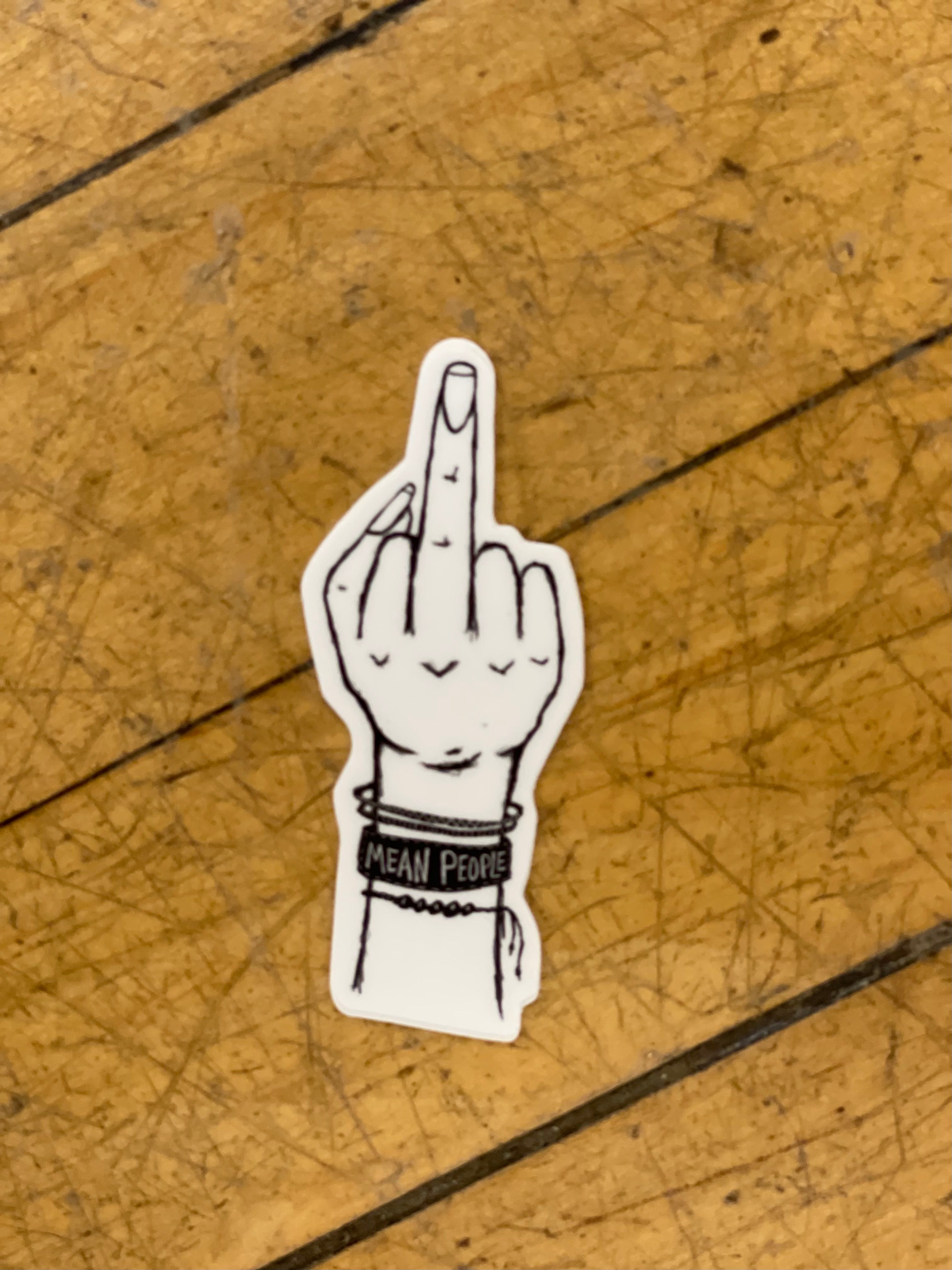 Middle Finger Sticker-Stickers-nice enough-The Silo Boutique, Women's Fashion Boutique Located in Warren and Grand Forks North Dakota