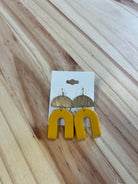 Half Moon Yellow Earrings-Earrings-so hot-The Silo Boutique, Women's Fashion Boutique Located in Warren and Grand Forks North Dakota